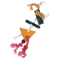 Karlie Flamingo Vogelspielzeug Holz mit Seil