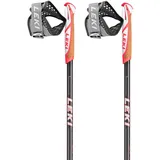 LEKI Flash Carbon Stöcke - Dark Anthracite / Neon Red / White - 100 cm