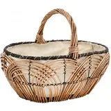 Weidenkorb aus Lazerie und Jute 35 cm