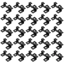 Wiltec Edelstahl Clips 6 x 4 cm schwarz