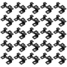 Wiltec Edelstahl Clips 6 x 4 cm schwarz