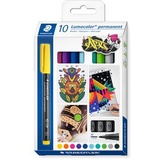 Staedtler Lumocolor 317 permanent ART sortiert, 10er-Set, Kartonbox (317-C10)