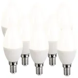 Luminea 8er-Set LED-Kerzen, warmweiß, 470 Lumen, E14: G, 6 Watt