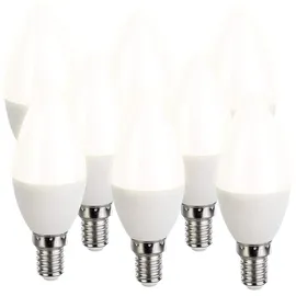 Luminea 8er-Set LED-Kerzen, warmweiß, 470 Lumen, E14: G, 6 Watt