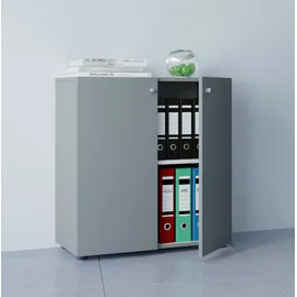 VCM Lona Aktenschrank 70 x 39 x 74 cm grau