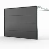 Garagentor Anthrazit, Sektionaltor, 2000 x 1900 mm, Woodgrain, RAL 7016 Anthrazitgrau, ohne Antrieb, individuell konfigurieren