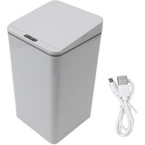 Jeanoko Auto-Open-Mülleimer, Desktop-Sensor-Mülleimer, USB-Aufladung, Faltbarer Deckel, 9 L, Intelligenter Induktions-Mülleimer für Schlafzimmer, Badezimmer, Büro (Weiss)