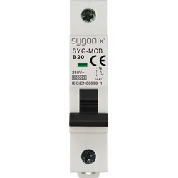 Sygonix SY-6440882 SYG-MCB 1P/B20/6KA Leitungsschutzschalter 1polig 20 A 240 V/AC