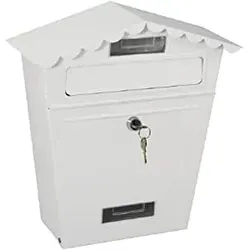 EDM Classic Model Weißer Stahlbriefkasten
