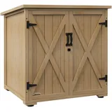 Outsunny Gartenschrank natur Polypropylen B/H/L: ca. 88x77,5x90 cm - natur