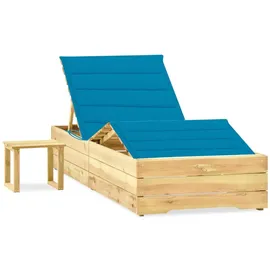 furnicato Garten-Sonnenliege 198 x 90 x 30-75 cm Blau