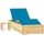 furnicato Garten-Sonnenliege 198 x 90 x 30-75 cm Blau