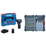 Bosch Professional 12V System Akku-Bohrschrauber GSR 12V-35 HX (inkl. Akku, Ladegerät, in L-BOXX) + 40tlg. Schrauberbit-Set (Zubehör Bohrschrauber und Schraubendreher)