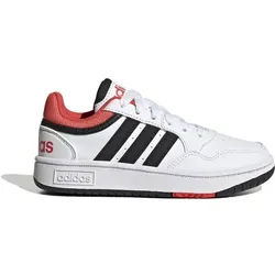 ADIDAS Kinder Freizeitschuhe Hoops, FTWWHT/CBLACK/BRIRED, 38