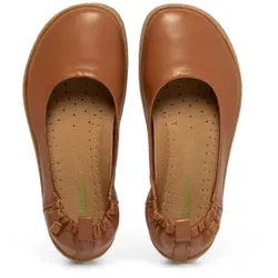 El Naturalista für Damen. 259121123005_023 Leder Ballerina Schuhe N5912 Herkunft braun (36), Wohnung, Keine, Lässig