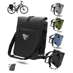 3in1 Fahrradtasche & Rucksack wasserdicht 25L "MAGNUM" - Schwarz-Reflektierend - 3 in 1 Fahrradtaschen,Bestseller,oft gekauft