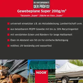 Noor Abdeckplane SUPER 3 x 3 m Weiß