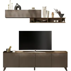 Wohnwand INOSIGN, braun (bronzo), Kastenmöbel-Sets, TV-Board TV-Sideboard, 3-teilig