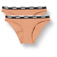 PUMA Damen Puma Women's Underwear 2 Pack BIKINI, Mocca Mouse, S EU - S