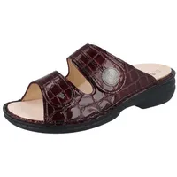 LIMITIERTE SONDERFARBE - FINN COMFORT Sansibar Damen Pantolette rot wine Lackleder : 39 Schuhgröße: 39