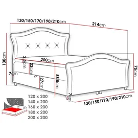 Mirjan24 Bedran Lux 200 x 200 cm Grau