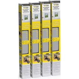 EasyMaxx Teleskop-Insektenschutzgitter mit integriertem Netz 4er-Set