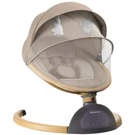 KIKKABOO Babywippe Ashlee elektrisch Schaukelfunktion Moskitonetz Fernbedienung beige