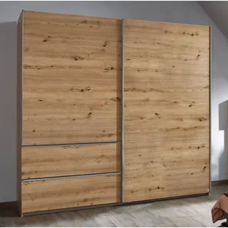Kleiderschrank Schwebetürenschrank Sevilla | 2-türig | Eiche Artisan | 218 x 210 x 59 cm - Braun