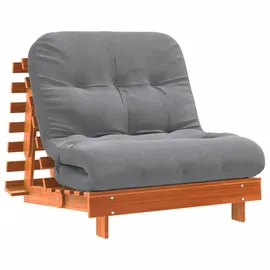 vidaXL Futon Schlafsofa mit Matratze Braun