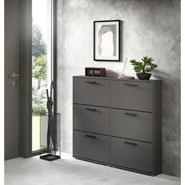 Stella Trading Schuhkipper 116 x 103 x 17 cm anthrazit / grau matt