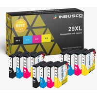 Inbusco 15x Tinte Patronen IBC für Epson PK 29 XL Expression XP 235 245 247 432 435 2 3x CY, 3x YE, 15ml 3x MG, 3x