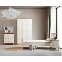 JVmoebel Komplettes Schlafzimmer Set Edles Bett Holzschrank Schminktisch,