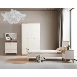 JVmoebel Komplettes Schlafzimmer Set Edles Bett Holzschrank Schminktisch,