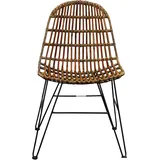 SIT Möbel SIT Rattanstuhl, Fischgräten-Optik im Rückenbereich, beige