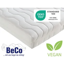 Federkernmatratze BeCo TFK Duoflex, 20cm Komforthöhe, Wendematratze mit 2 Härtegraden - Größe: 100 x 200 cm, Härtegrad: H3 & H4 (80 kg - 140 kg)