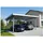 Home Feeling Doppelcarport 5,75 x 5,00 m silber inkl. Regenrinne