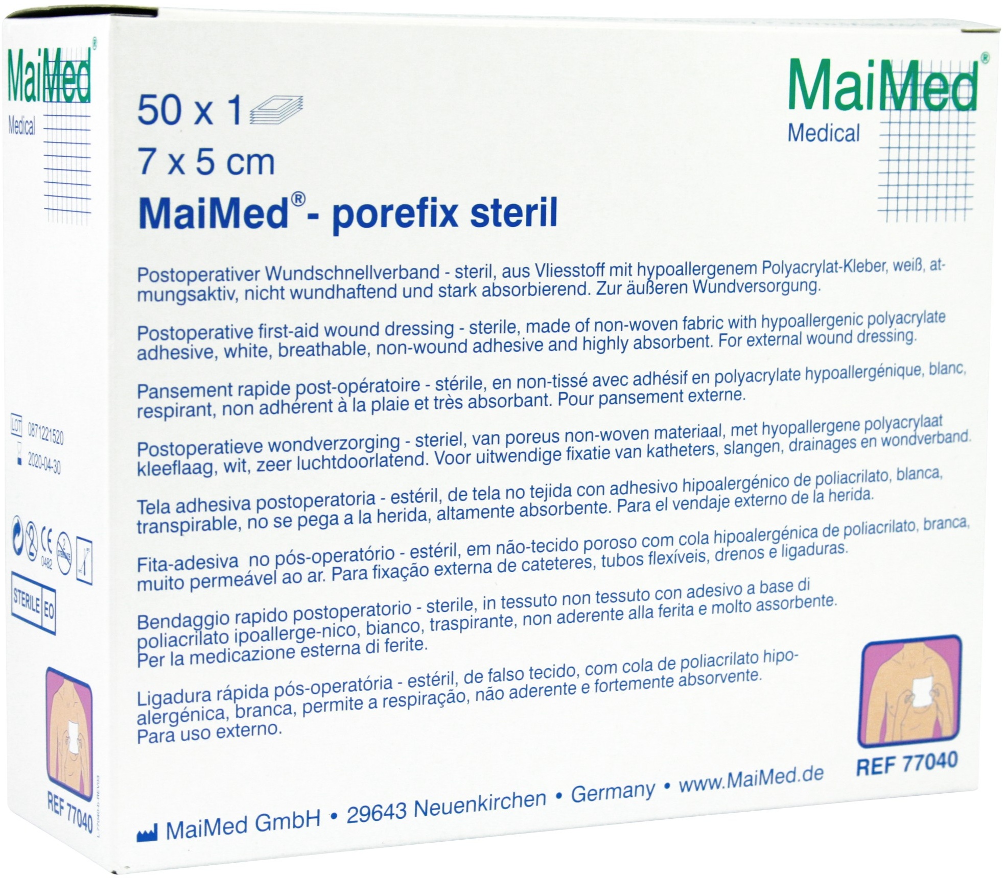 MaiMed porefix steril Wundschnellverband verschiedene Größen