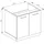 Vicco Spülenschrank R-Line 80 x 46 x 82 cm Weiß