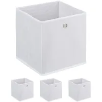 Relaxdays Aufbewahrungsbox, 4er Set, faltbar, H x B x