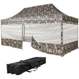 INSTENT Faltpavillon Pro 3x6 m Aluminium Pavillon Partyzelt, mit Seitenteilen u. Trolley. wasserabweisend, UV-Schutz 50+, Farbwahl grau