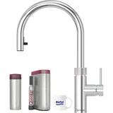 Quooker Flex verchromt glänzend Wasserhahn PRO3 kochendes Wasser Reservoire