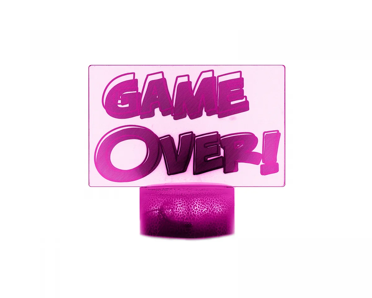 MaxCustom 3D Nachtlicht - Game Over!