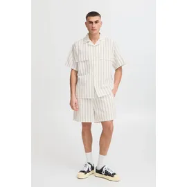 !Solid Kurzarmhemd gestreift beige XL