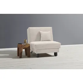 Ell + Ell Sessel Enny Polyester 85 x 85 x 100 cm Beige mit Rollen