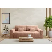 Luxusbetten24 Schlafsofa Designer Sofa Teddy, mit Schlaffunktion rosa