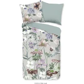 Muller Textil Fina Flowers Blumen Grün 155 x 220 cm + 2 x 80 x 80 cm
