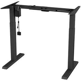 Ergo Office Sitz-Steh-Schreibtisch Tischgestell Elektrisch Höhenverstellbarer Schreibtisch max. Höhe 123 cm Touchpanel Bürotisch bis 70kg ohne Tischplatte Schwarz