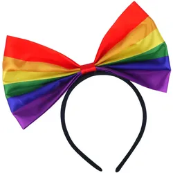 Pride Regenbogen Haarreif mit Schleife - OS