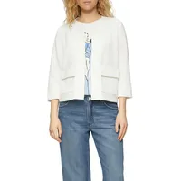 S.Oliver Scuba-Sweatjacke mit Faltendetail Creme 38