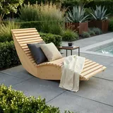 Home Deluxe Wellenholzliege 60 x 60 x 82 cm Braun